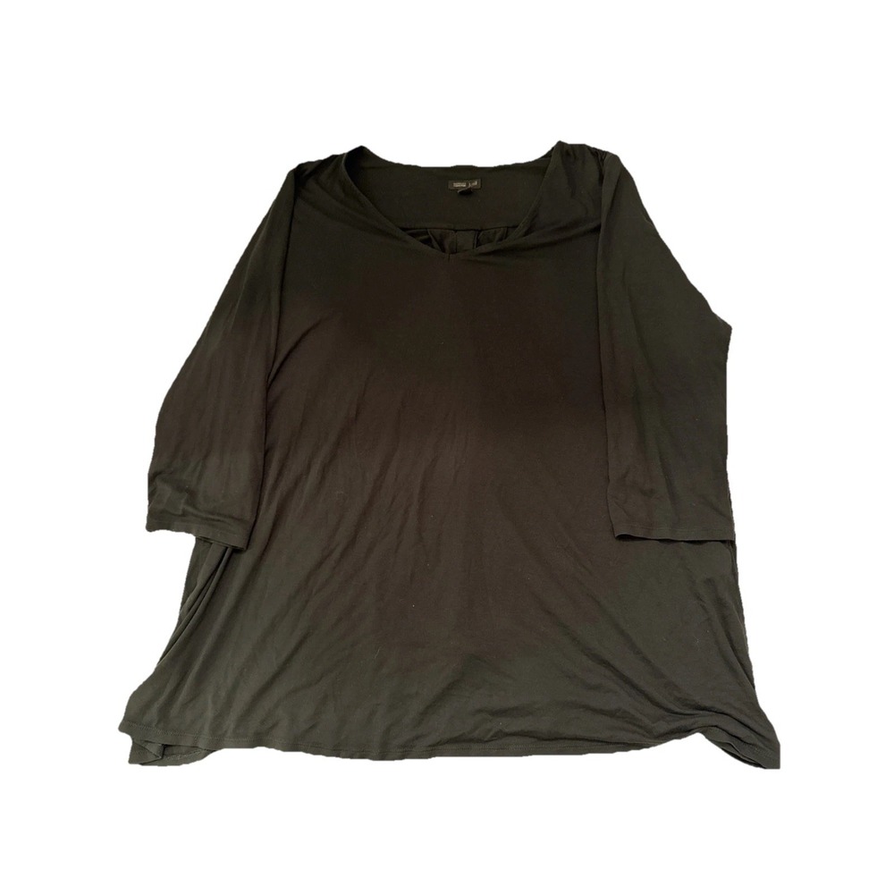 Women's J Jill  Black blouse XL  collection mid sleevE